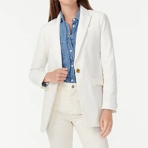 [J. CREW] White Parke Long corduroy blazer size 10